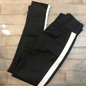 Black Rayon leather look pants